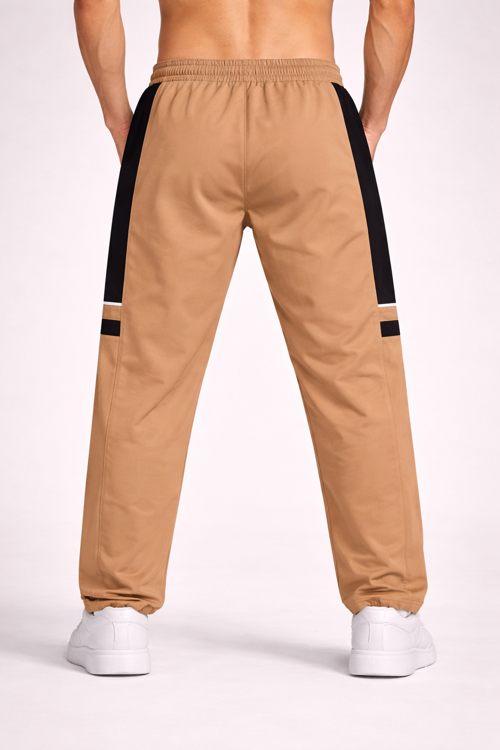 Men’s Beige & Black JORDANAIR23 Printed Sports Track Pants