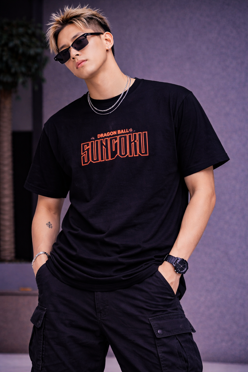 Men’s Black Son Goku Dragon Ball Anime Graphic T-Shirt