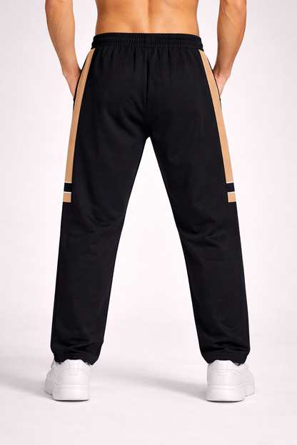 Men’s Black & Beige JORDANAIR23 Printed Slim Fit Track Pants
