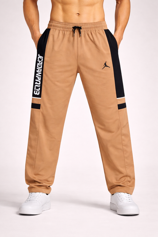 Men’s Beige & Black JORDANAIR23 Printed Sports Track Pants