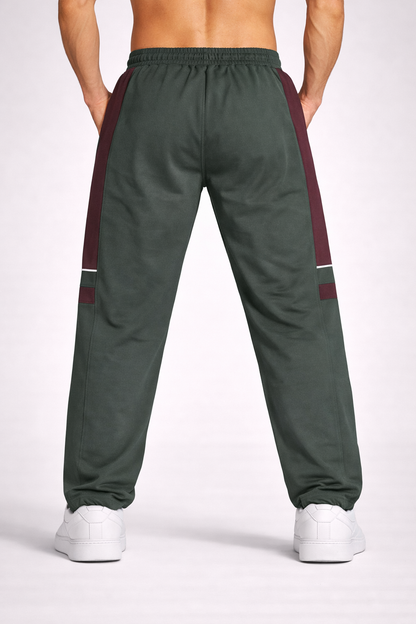 Men’s Olive Green & Maroon JORDANAIR23 Printed Track Pants