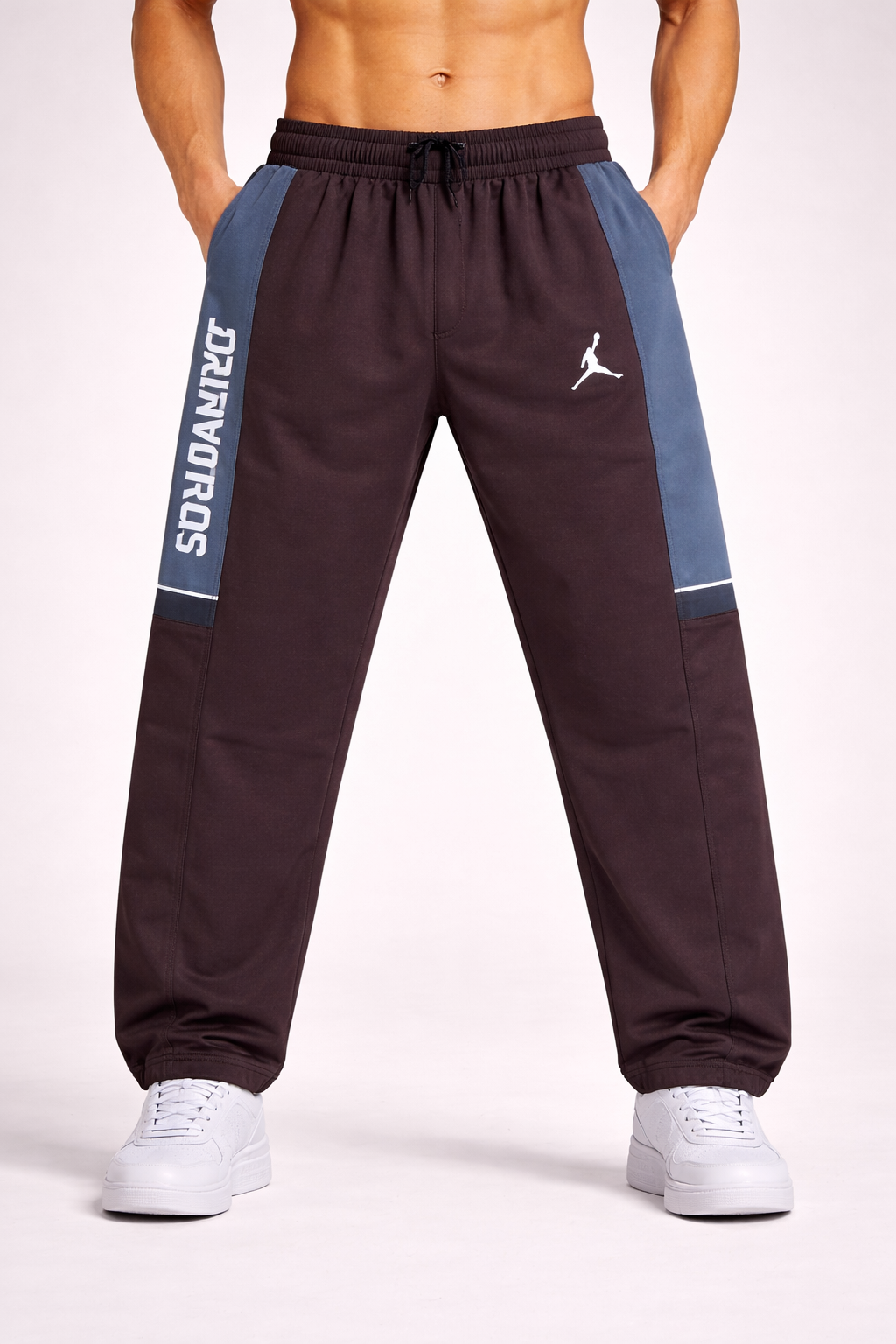 Men’s Brown & Steel Blue JORDANAIR23 Printed Track Pants