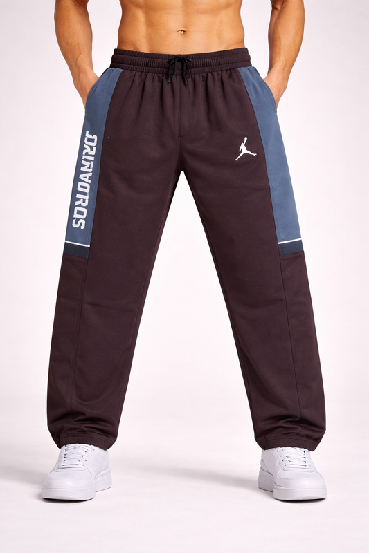 Men’s Brown & Steel Blue JORDANAIR23 Printed Track Pants