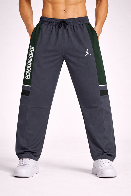 Men’s Charcoal Grey & Forest Green JORDANAIR23 Printed Track Pants